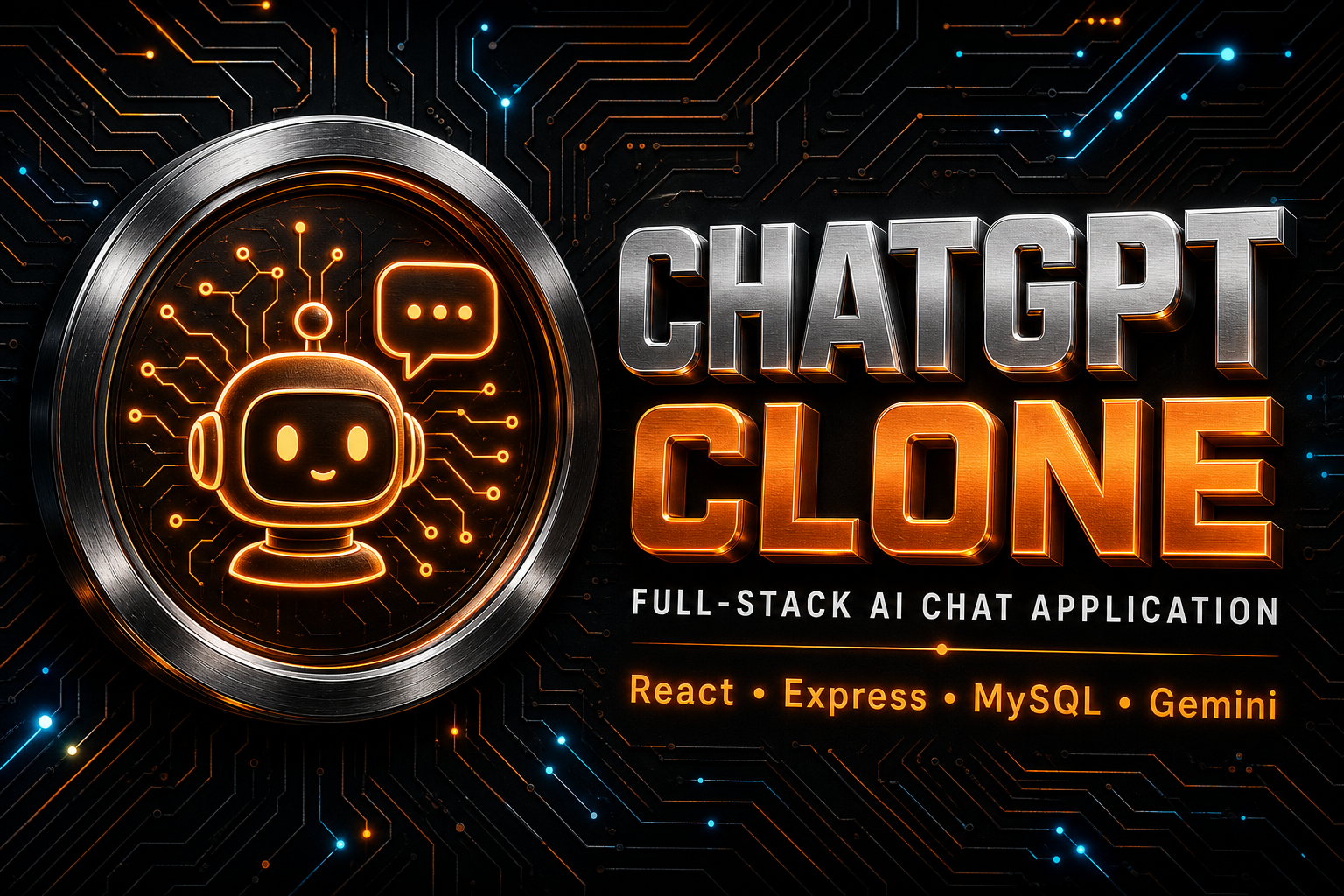 ChatGPT Clone — full-stack AI chat application preview