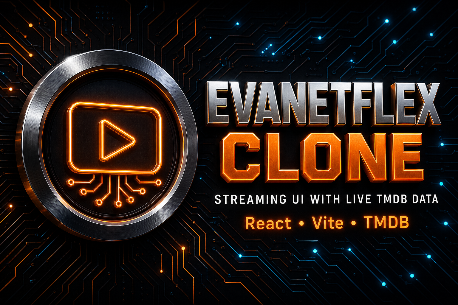 EvaNetflex Clone — Netflix-inspired streaming UI preview
